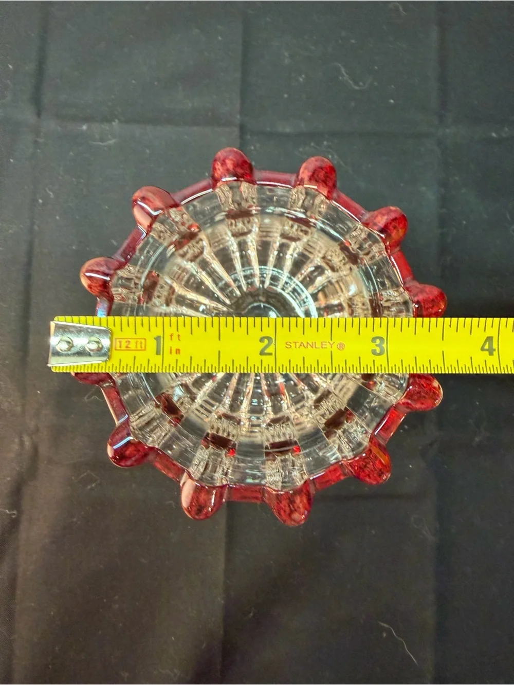 U.S. Glass Broken Column Ruby Flash Open Sugar Antique EAPG Glass c. 1890s